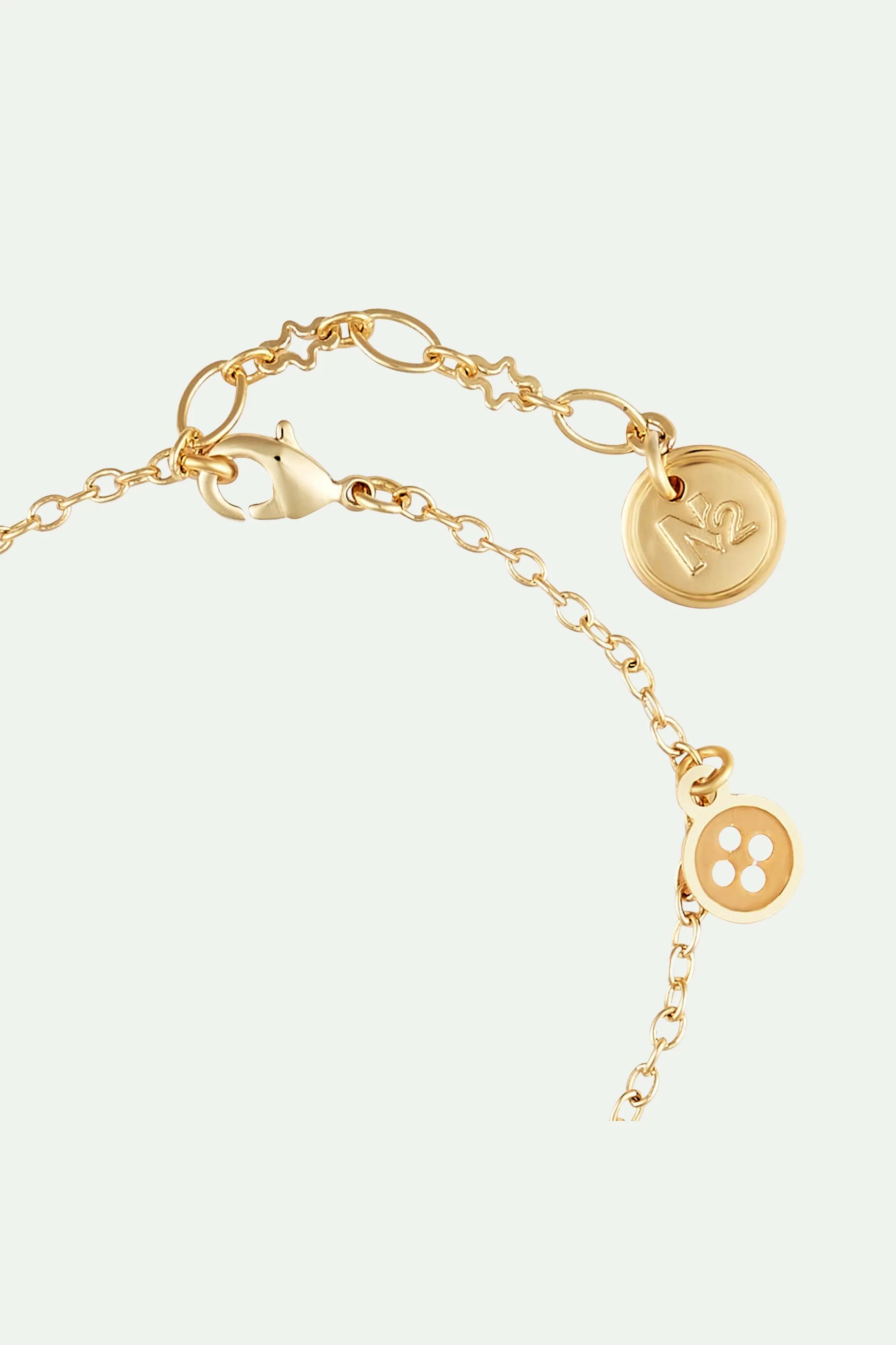 Bracelet fin bouton, oiseau, bobine de fil et souris, ciseau - Image 4