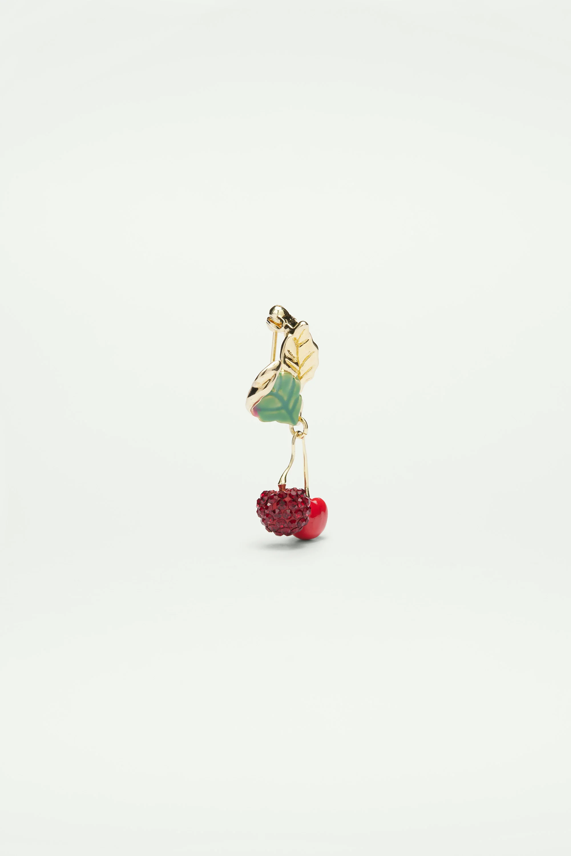 Broche cerises et feuilles - Image 3