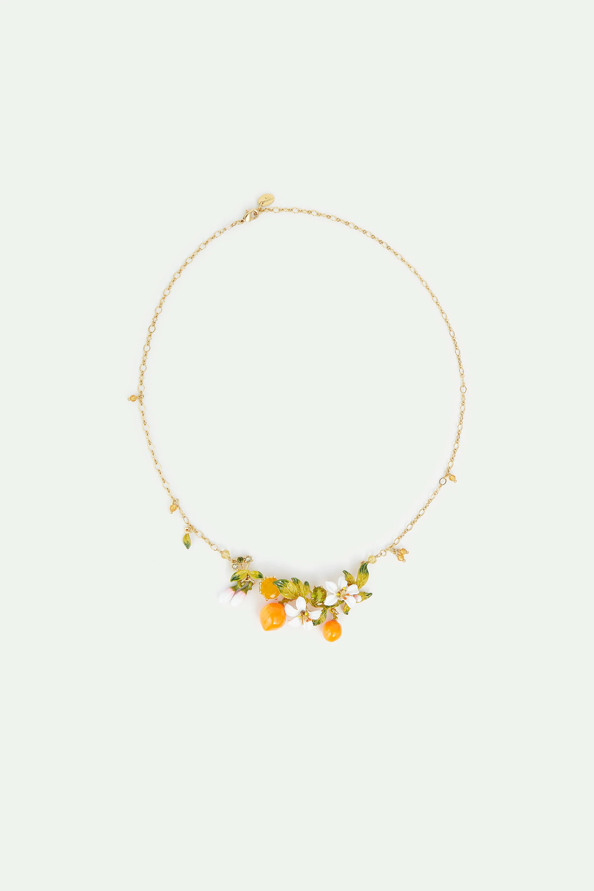 Collier plastron fleurs d'oranger et oranges - Image 4